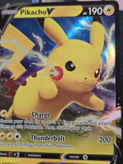 Pokemon 2021 Pikachu v SWSH061 Sword & Shield Black Star Promo Card - Image 2