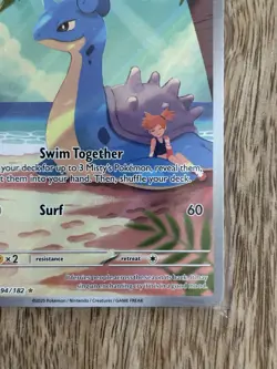 Misty’s Lapras 194/182 Pokemon Card Destined Rivals Full Art Holo - Image 5