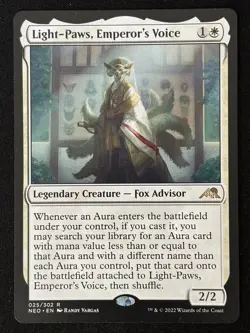 1x MTG Light-Paws, Emperor's Voice - Kamigawa: Neon Dynasty (NEO) #25 - Magic - Image 1