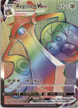 Aegislash VMAX (Secret) - Secret Rare - SWSH04: Vivid Voltage - NM - Holo MTG x1 - Image 1