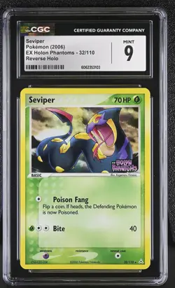 CGC 9 Seviper EX Holon Phantoms 32/110 Reverse Holo STAMPED Pokemon Card - Image 1