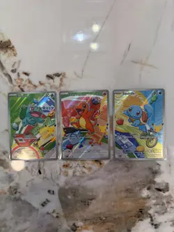 Pokemon First Partner Illustration Kanto Bulbasaur, Charmander, Squirtle SET NM - Image 1