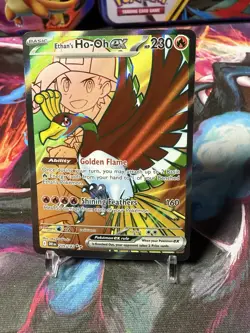 Ethan’s Ho-Oh Ex 209/182 Pokemon Card TCG Destined Rivals Ultra Rare Holo NM - Image 1