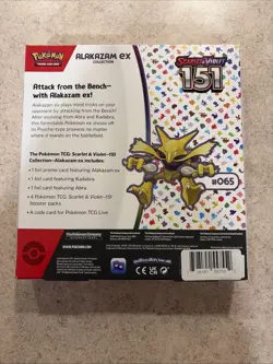 Pokemon TCG Scarlet and Violet - 151 Alakazam ex Collection Box - 4 Packs 820650855269 - Image 4