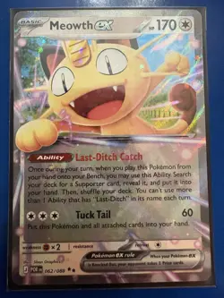 Pokemon Perfect Order Meowth EX 062/088 Double Rare Halo NM - Image 1