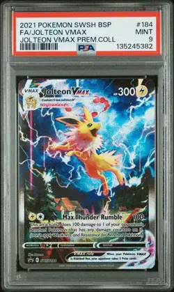 POKEMON 2021 PREMIUM COLLTECION JOLTEON VMAX FA SWSH 184 PSA 9 - Image 1