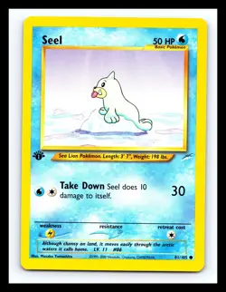 💥 SEEL 1ST EDITION STAMP # 39/105 Neo Destiny Non Holo Vintage Pokemon 2001 - Image 1