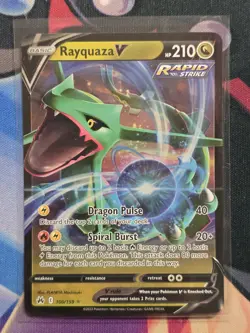 Pokemon Rayquaza V 100/159 Crown Zenith Ultra Rare Holo NM - Image 1