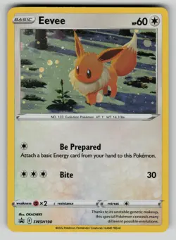 Eevee SWSH190 Holo Promo Sword & Shield Promo Pokemon NM - Image 1