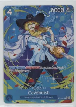 2025 One Piece Card Game: Royal Blood OP10 English R Star (Alt Art) Cavendish - Image 1