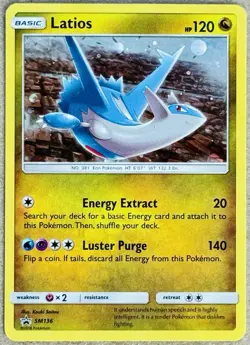2018 POKEMON TCG LATIOS BLACK STAR PROMO COSMOS HOLO SM136 EX+ ENGLISH - Image 1