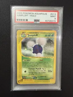 2003 Pokemon Aquapolis Jumpluff Holo #H13 PSA 9 Mint - Image 1