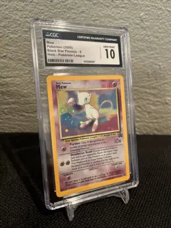 2000 Pokemon League WOTC Black Star Promo Holo #9 Mew - CGC GEM MINT 10 W/SWIRL - Image 1