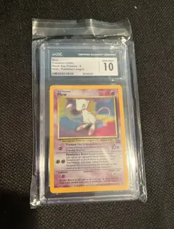 2000 Pokemon League WOTC Black Star Promo Holo #9 Mew - CGC GEM MINT 10 W/SWIRL - Image 3