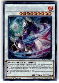 Yugioh Yoko, the Graceful Mayakashi HISU-EN035 Secret Rare 1st Ed NM - Image 1