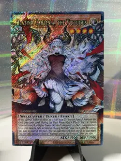Yu-Gi-Oh! TCG Blazing Cartesia, the Virtuous Custom Secret Rare Over Frame - Image 1