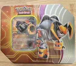 Pokemon Paradox Destinies Tin Iron Boulder ex Foil Promo Card Booster Packs - Image 1