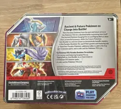 Pokemon Paradox Destinies Tin Iron Boulder ex Foil Promo Card Booster Packs - Image 2