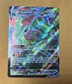 Pokemon TCG Rayquaza VMAX Holo Card 111/203 - Image 1