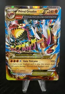 Pokemon TCG Primal Groudon EX Full Art Ultra Rare Card 86/160 NM - Image 1