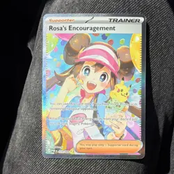 Pokemon Rosa's Encouragement Full Art Trainer-Supporter Rare POR Card 123/088 - Image 1