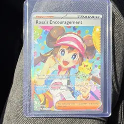 Pokemon Rosa's Encouragement Full Art Trainer-Supporter Rare POR Card 123/088 - Image 3