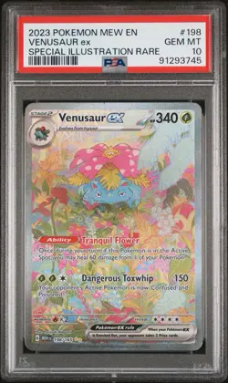Pokemon 151 Venusaur EX Special Illustration Rare Card #198/165 PSA 10 Gem Mint - Image 1