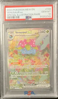 Pokemon 151 Venusaur EX Special Illustration Rare Card #198/165 PSA 10 Gem Mint - Image 3