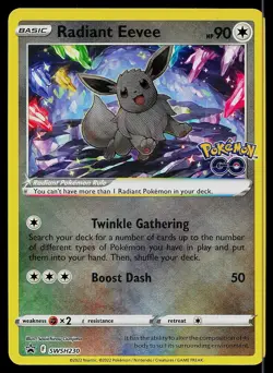 Pokemon Card Sword & Shield Promo Radiant Eevee SWSH230 Holo - Image 1