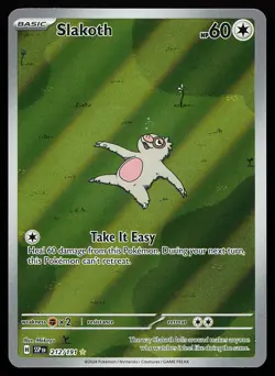 Slakoth 212/191 Holo Illustration Rare Surging Sparks Pokemon Card - Image 1