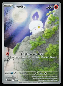 Litwick 101/086 Holo Illustration Rare White Flare Pokemon Card - Image 1