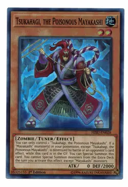 Yu-Gi-Oh Card Tsukahagi The Poisonous Mayakashi HISU-EN028 Super Rare 1st Ed! NM - Image 1