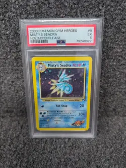 MISTY'S SEADRA PSA 5 • 2000 EX Gym Heroes Holo Pre-Release #9 Pokemon Card - Image 1