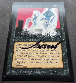 SIGNED MtG Magic Anson Maddocks _ Beta CE _ Artist Proof _ ANIMATE DEAD _ 1/50! - Image 2