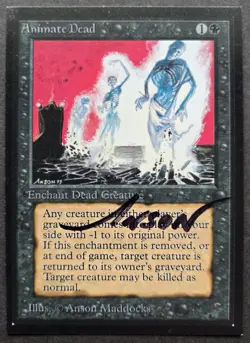 SIGNED MtG Magic Anson Maddocks _ Beta CE _ Artist Proof _ ANIMATE DEAD _ 1/50! - Image 3