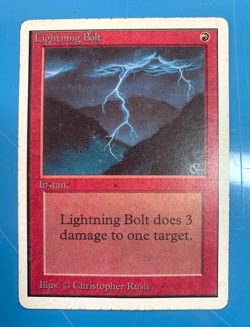 unlimited LIGHTNING BOLT mtg x1 played see pics I Combine Ship - Image 1