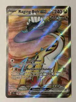 Pokemon Raging Bolt ex 196/162 Temporal Forces SV Ultra Rare Full Art - Image 1