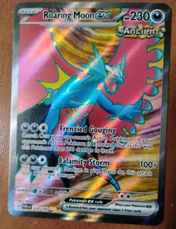 Roaring Moon EX Ancient Pokemon Card #229 Full Art - Mint - Image 1