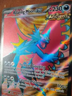 Roaring Moon EX Ancient Pokemon Card #229 Full Art - Mint - Image 2