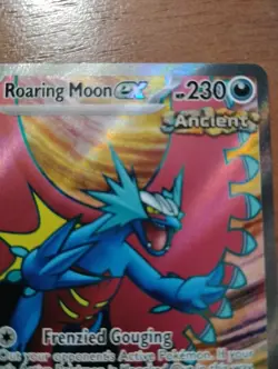 Roaring Moon EX Ancient Pokemon Card #229 Full Art - Mint - Image 3