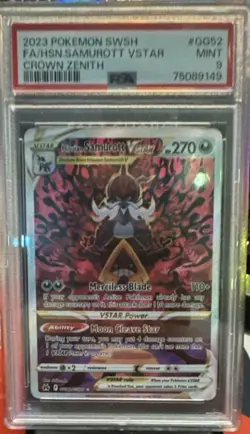 Pokemon Hisuian Samurott VSTAR GG52/GG70 Crown Zenith Holo PSA 9 - Image 1
