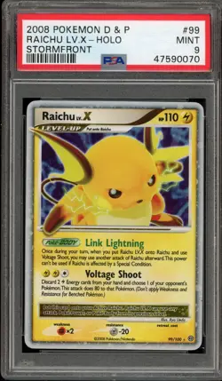 Pokemon Raichu Lv.X Stormfront Holo Ultra Rare #99 PSA 9 Mint - Image 1