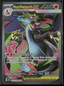 2025 Pokemon Phantasmal Flames Ultra Rare Mega Charizard X ex 109/094 - Image 1