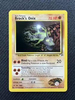 Pokemon TCG Brock's Onix Gym Heroes 21/132 Unlimited Rare LP+ - Image 1