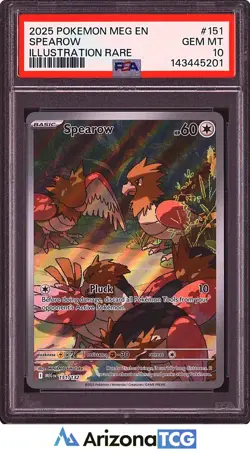 Pokemon 2025 Spearow 151/132 Illustration Rare Mega Evolution GEM MINT PSA 10 - Image 1