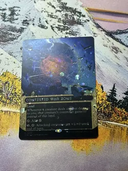 Contested War Zone (Borderless 98) (Galaxy Foil) - NM - MTG - EOS - Image 2