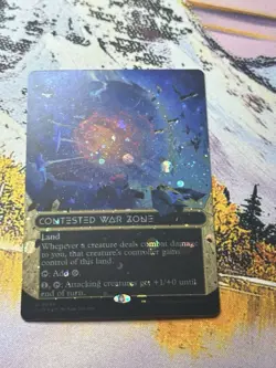 Contested War Zone (Borderless 98) (Galaxy Foil) - NM - MTG - EOS - Image 4