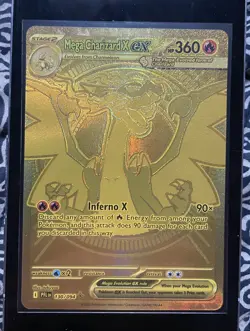 Pokemon Gold Mega Charizard X ex 130/094 Phantasmal Flames Mega Ultra Rare - Image 5