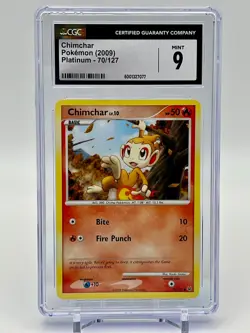 Chimchar Pokemon (2009) Platinum - 70/127 CGC 9 - Image 1