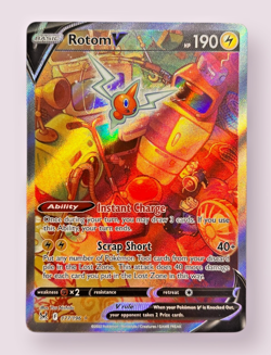 Pokemon Rotom V (Alternate Full Art) 177/196 | Swsh11: Lost Origin Holo M/NM - Image 1